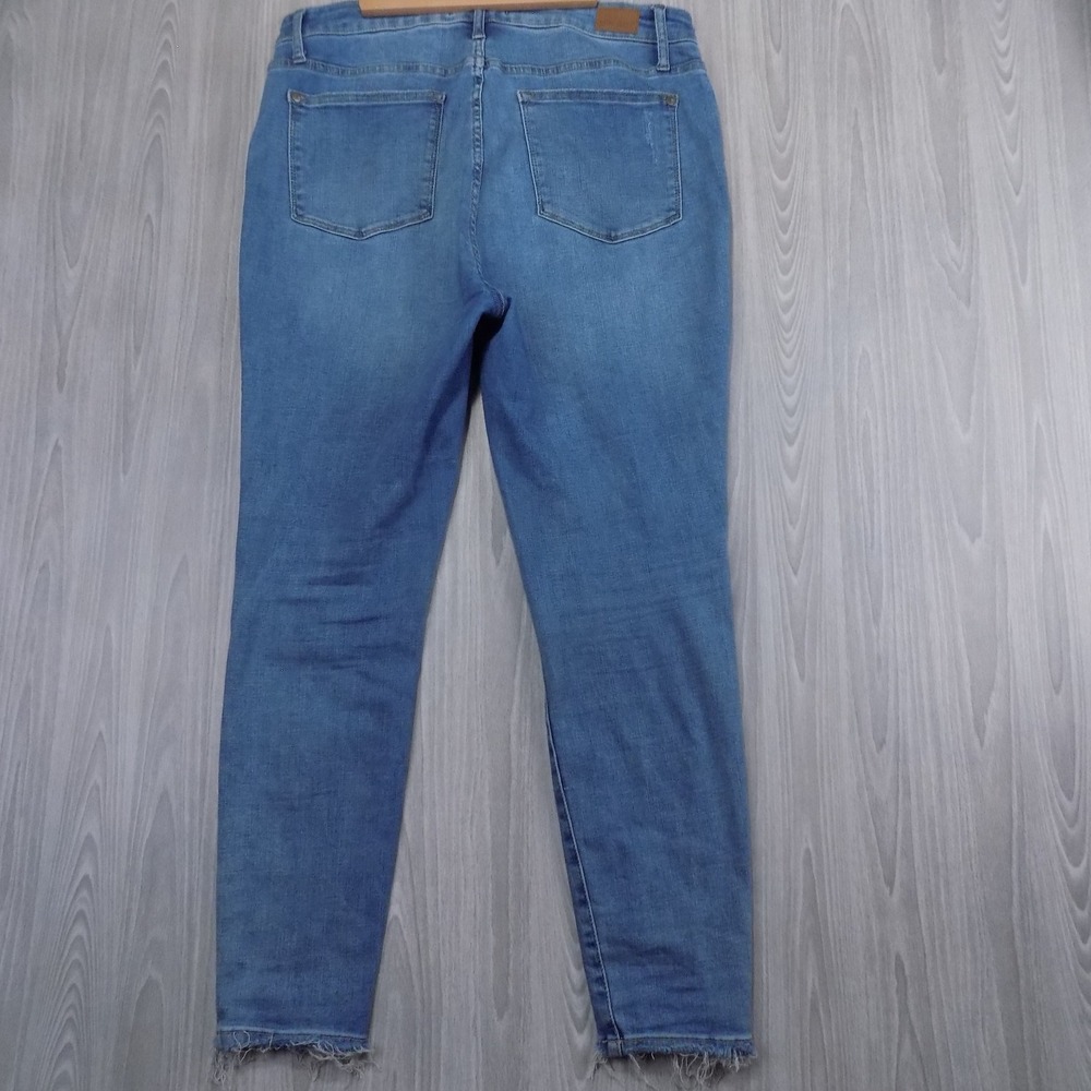 Judy Blue Skinny Jeans High Waisted Button Fly Raw Hem Medium Wash 15/32 JB88279 - Picture 8 of 8